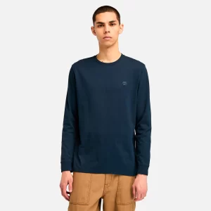 Mens Oyster River Chest Logo Long-Sleeve T-Shirt