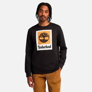 Mens Stack Logo Colored Long Sleeve T-Shirt