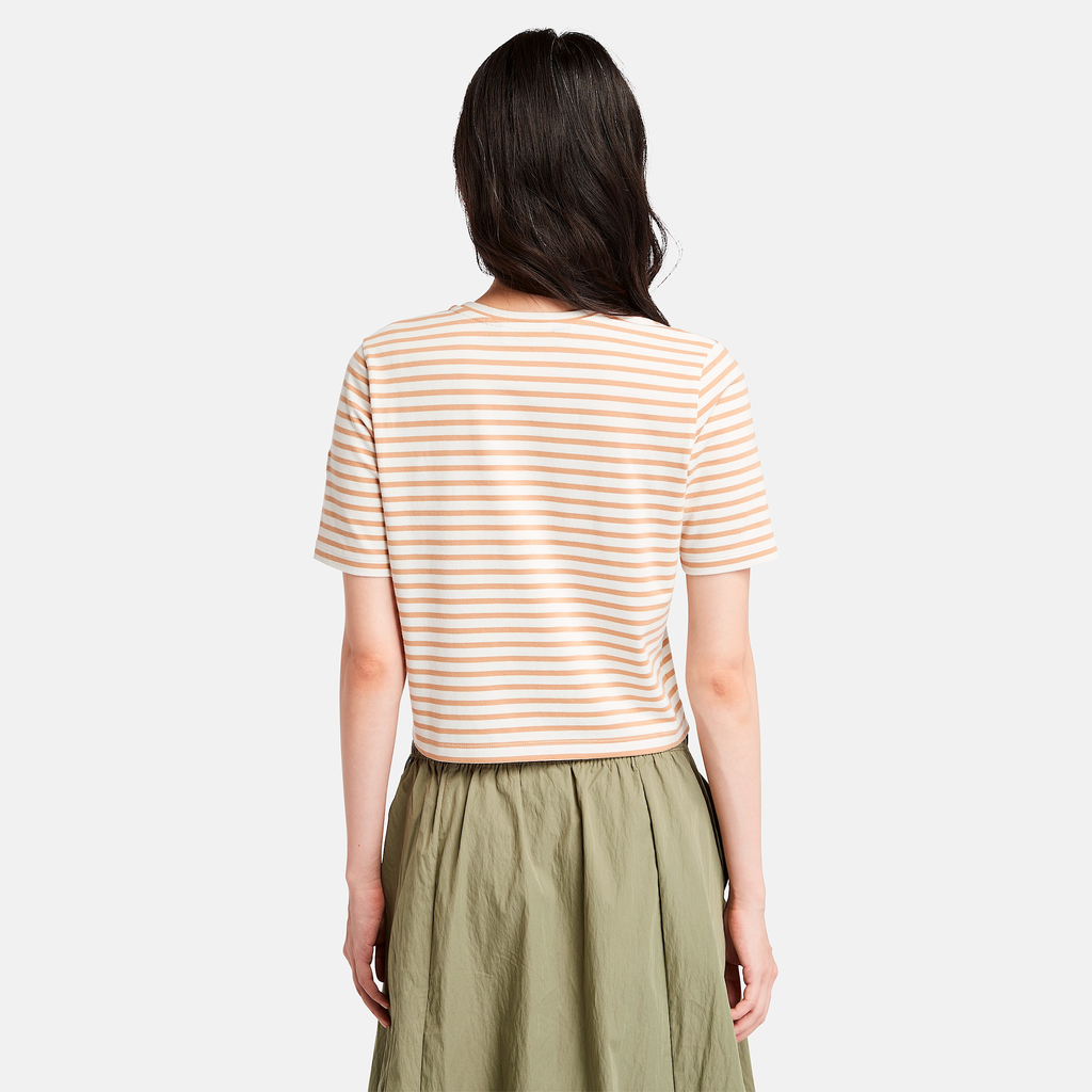 Womens Striped Short-Sleeve Baby T-Shirt - Image 4