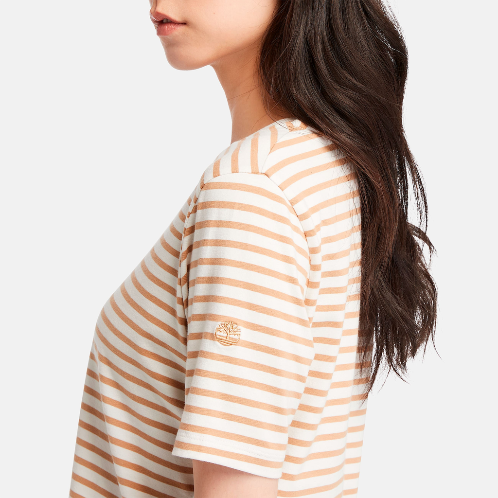 Womens Striped Short-Sleeve Baby T-Shirt - Image 3