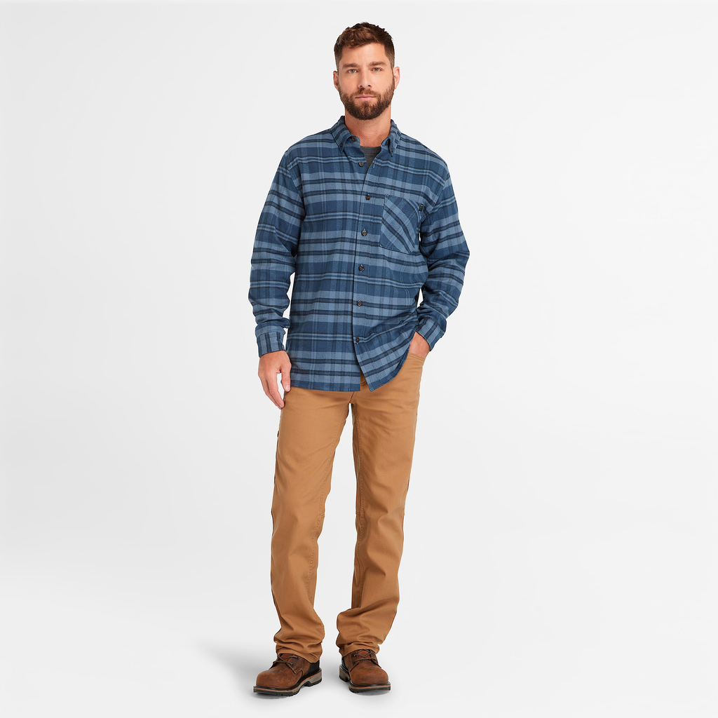 Mens Timberland PRO? Woodfort Midweight Flannel Shirt - Image 2