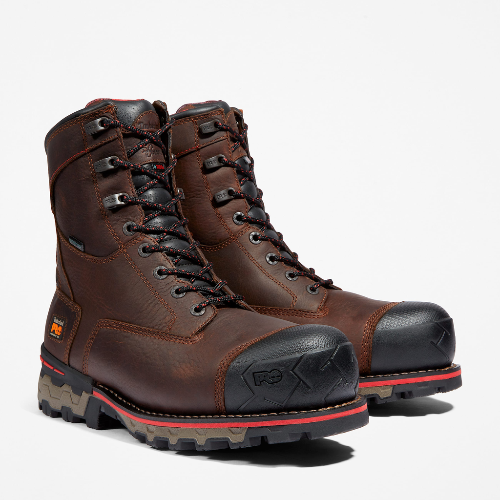 Mens Boondock 8" Composite Toe Waterproof Work Boot - Image 4