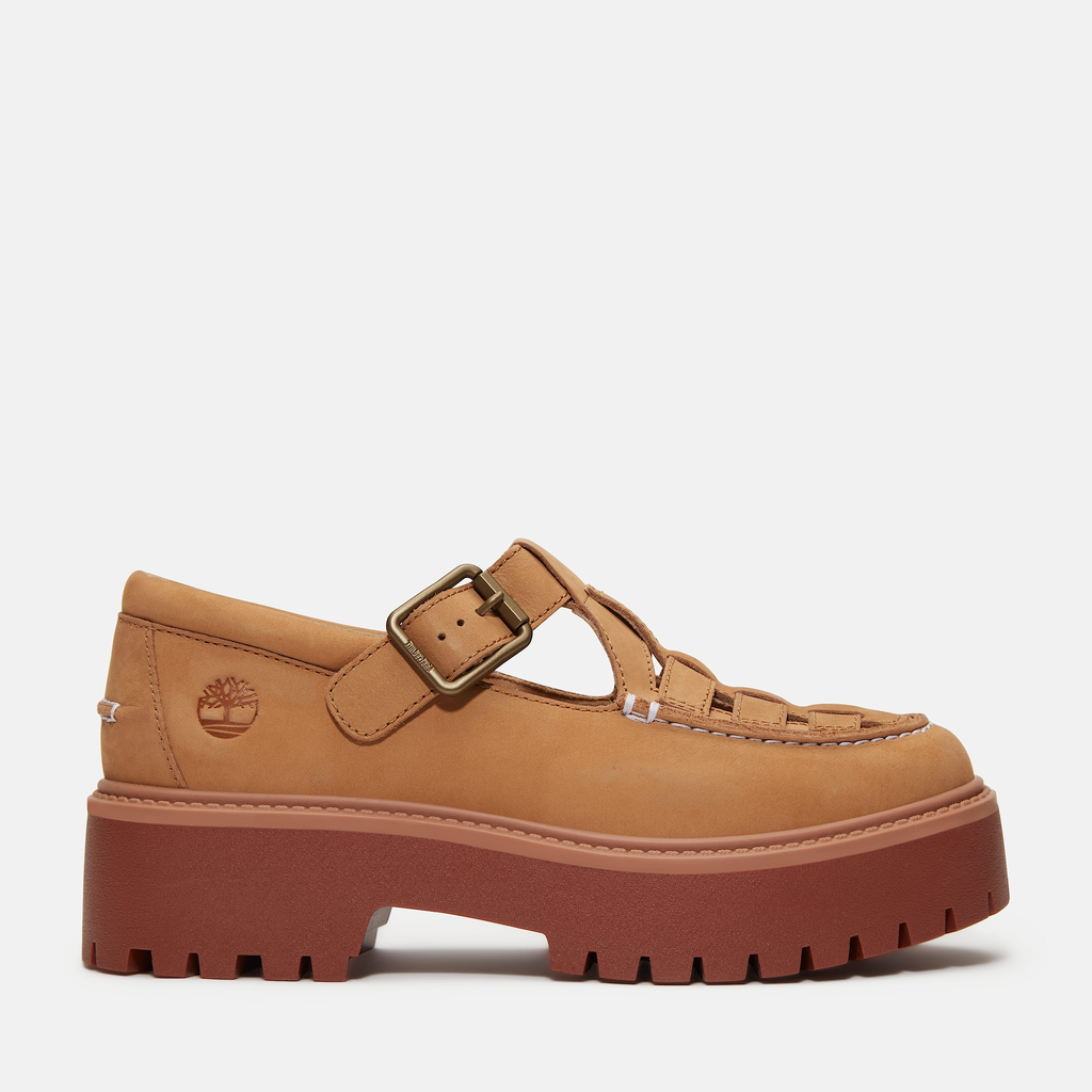 Womens Stone Street Platform Buckle Shoe