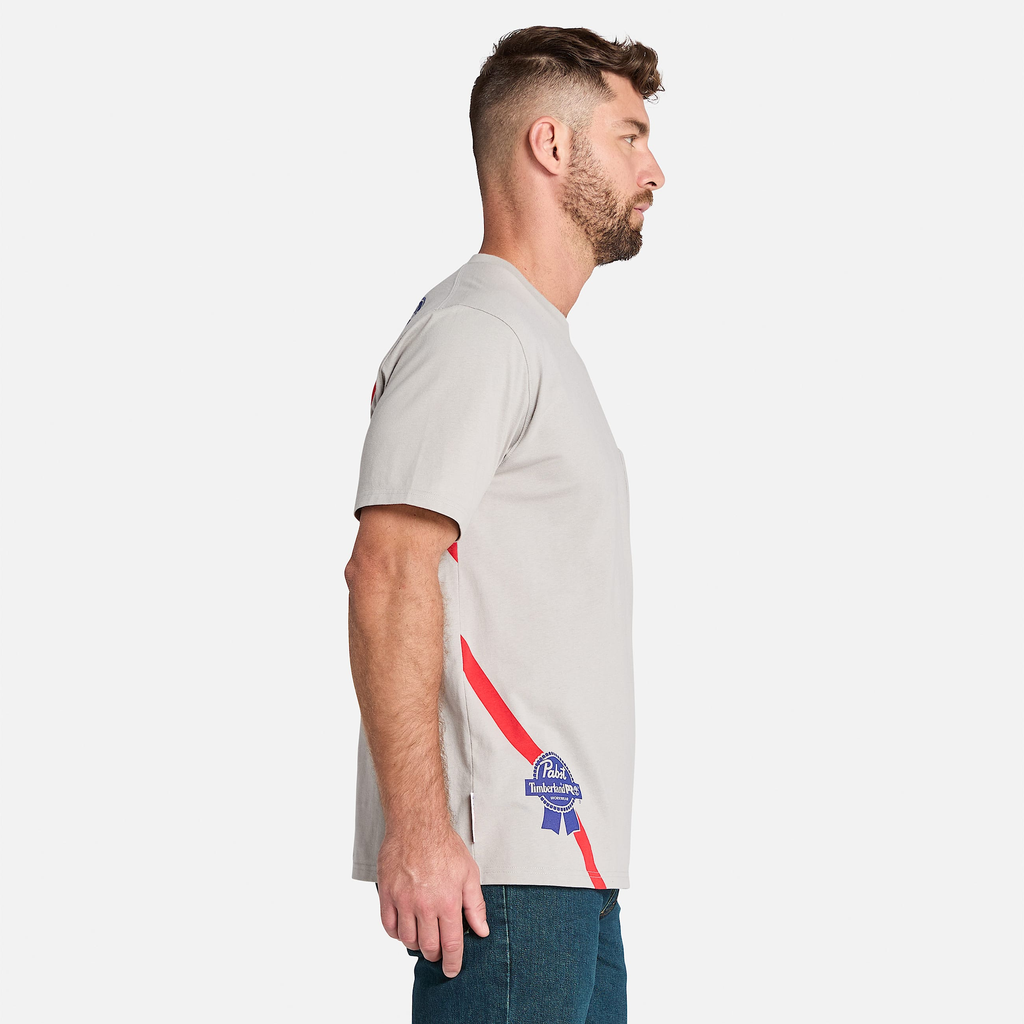 Mens Timberland PRO? and Pabst Blue Ribbon Short Sleeve T-Shirt - Image 2