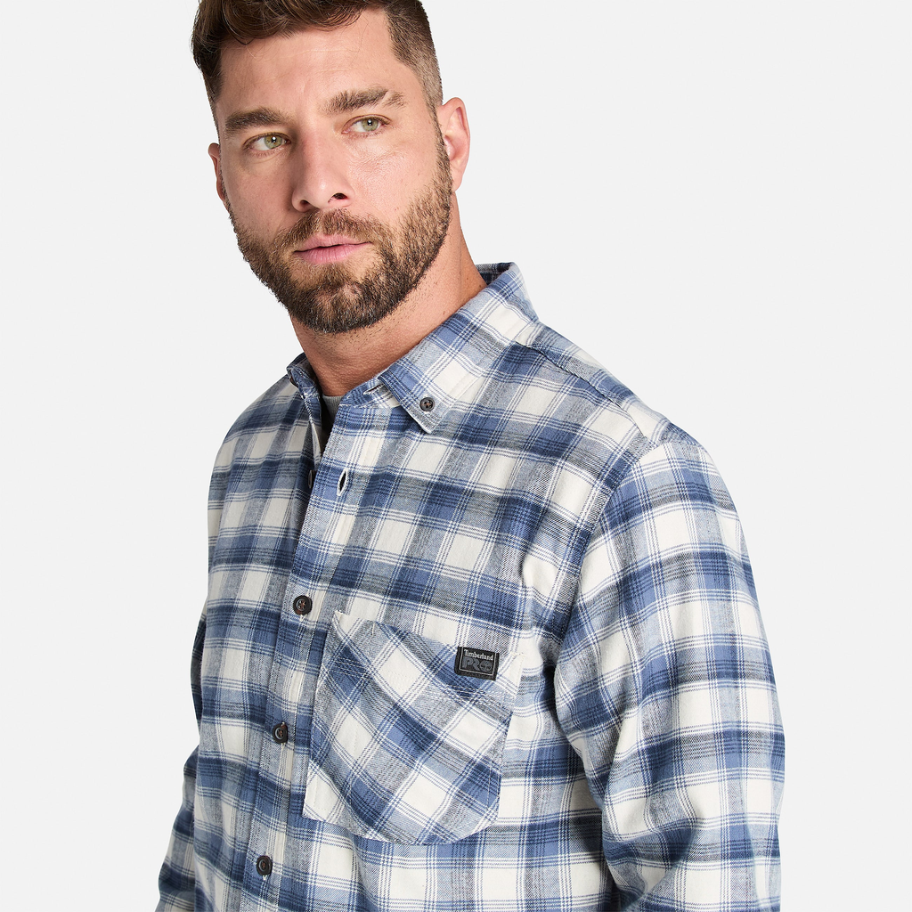 Mens Timberland PRO? Woodfort Lightweight Flannel Flex Shirt - Image 3