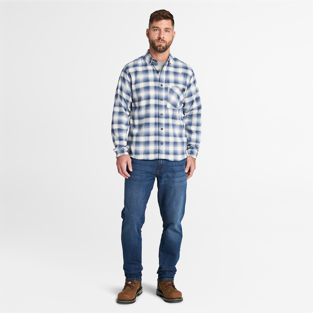 Mens Timberland PRO? Woodfort Lightweight Flannel Flex Shirt - Image 2
