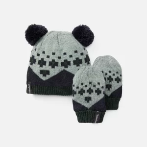 Kids Fairisle Hat & Mitten Set