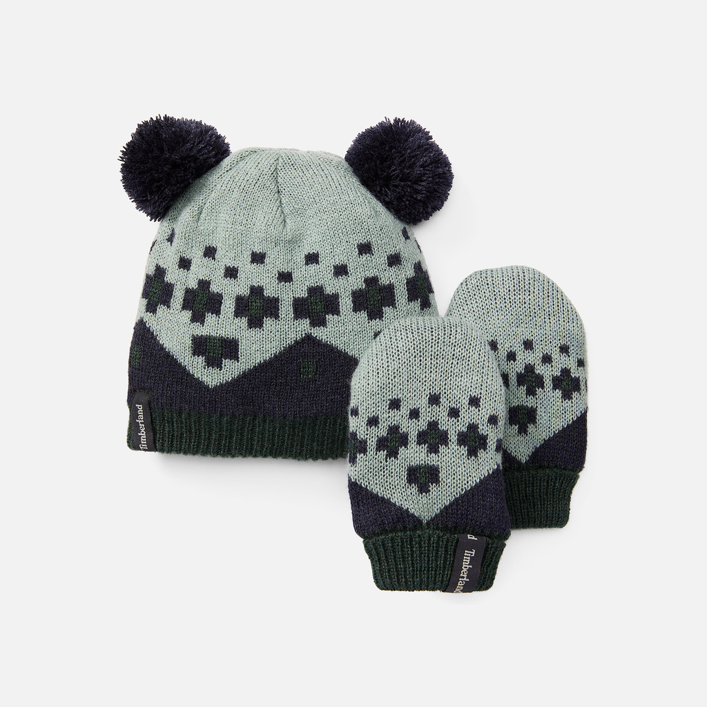 Kids Fairisle Hat & Mitten Set