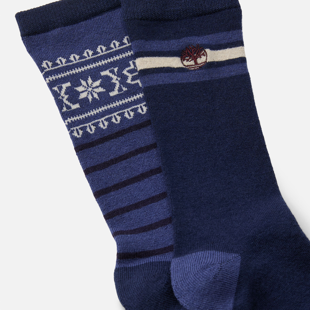Mens Timberland? 2-Pack Fair Isle Crew Sock - Image 2