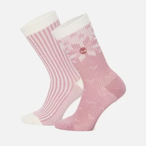 Womens Timberland? 2-Pack Snowflake Crew Sock