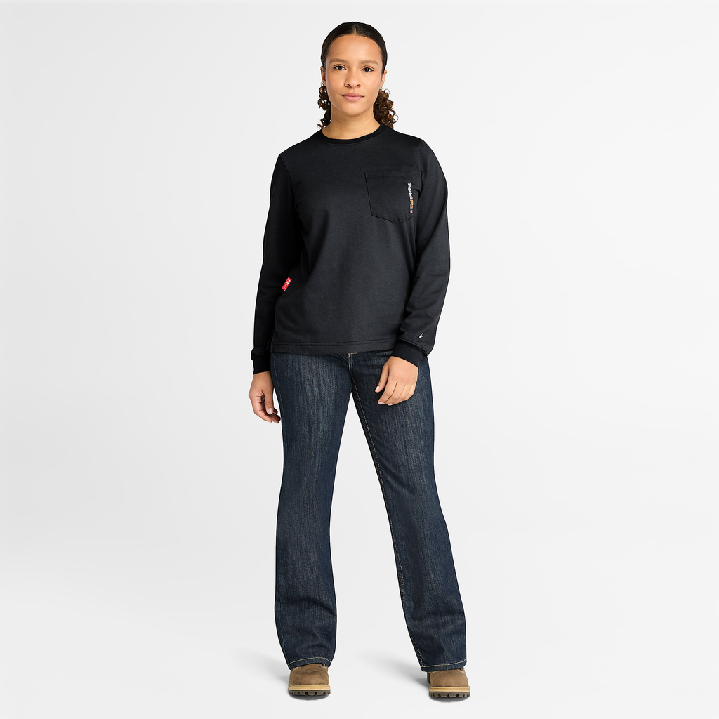Womens Timberland PRO? Cotton Core Flame-Resistant Long-Sleeve T-Shirt - Image 2