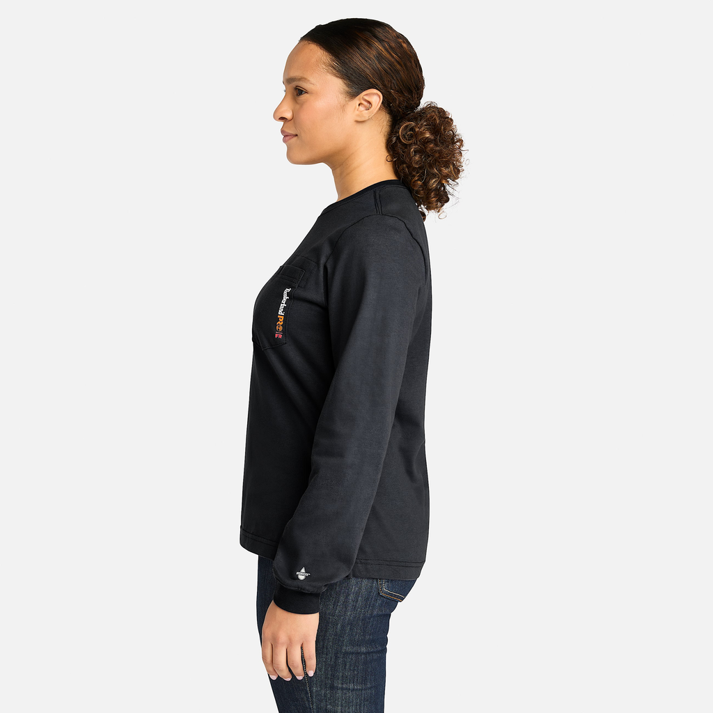 Womens Timberland PRO? Cotton Core Flame-Resistant Long-Sleeve T-Shirt - Image 4