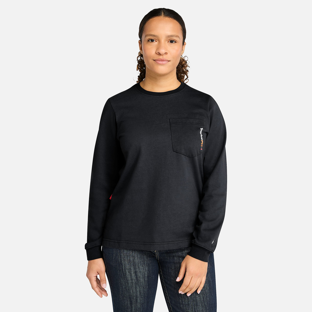 Womens Timberland PRO? Cotton Core Flame-Resistant Long-Sleeve T-Shirt