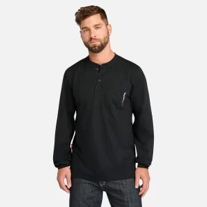 Mens Timberland PRO? Cotton Core Flame-Resistant Long-Sleeve Henley