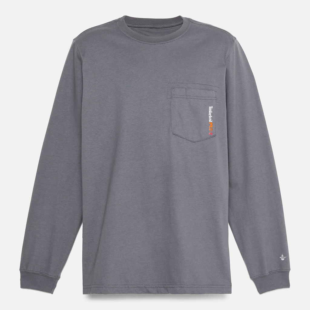 Mens Timberland PRO? Cotton Core Flame-Resistant Long-Sleeve T-Shirt - Image 8