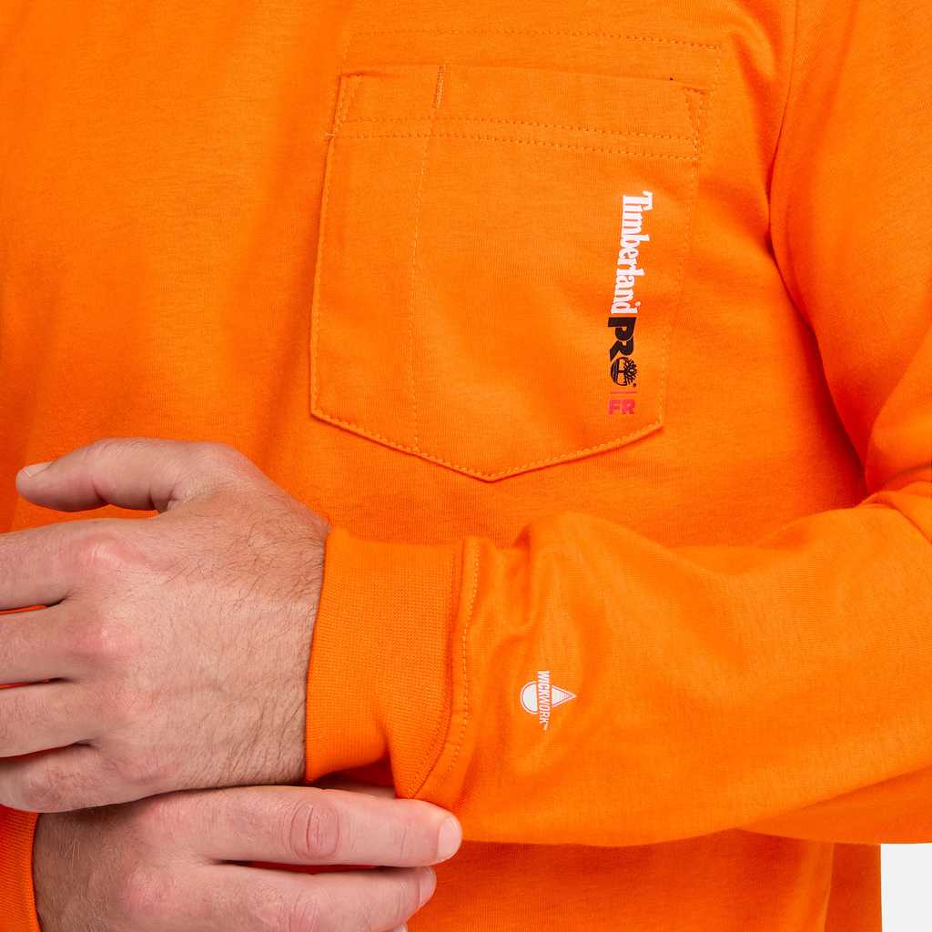 Mens Timberland PRO? Cotton Core Flame-Resistant Long-Sleeve T-Shirt - Image 3
