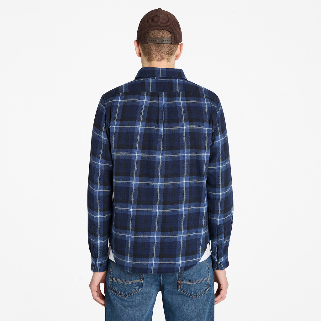 Mens Midweight Flannel Checkered Shirt - Image 3