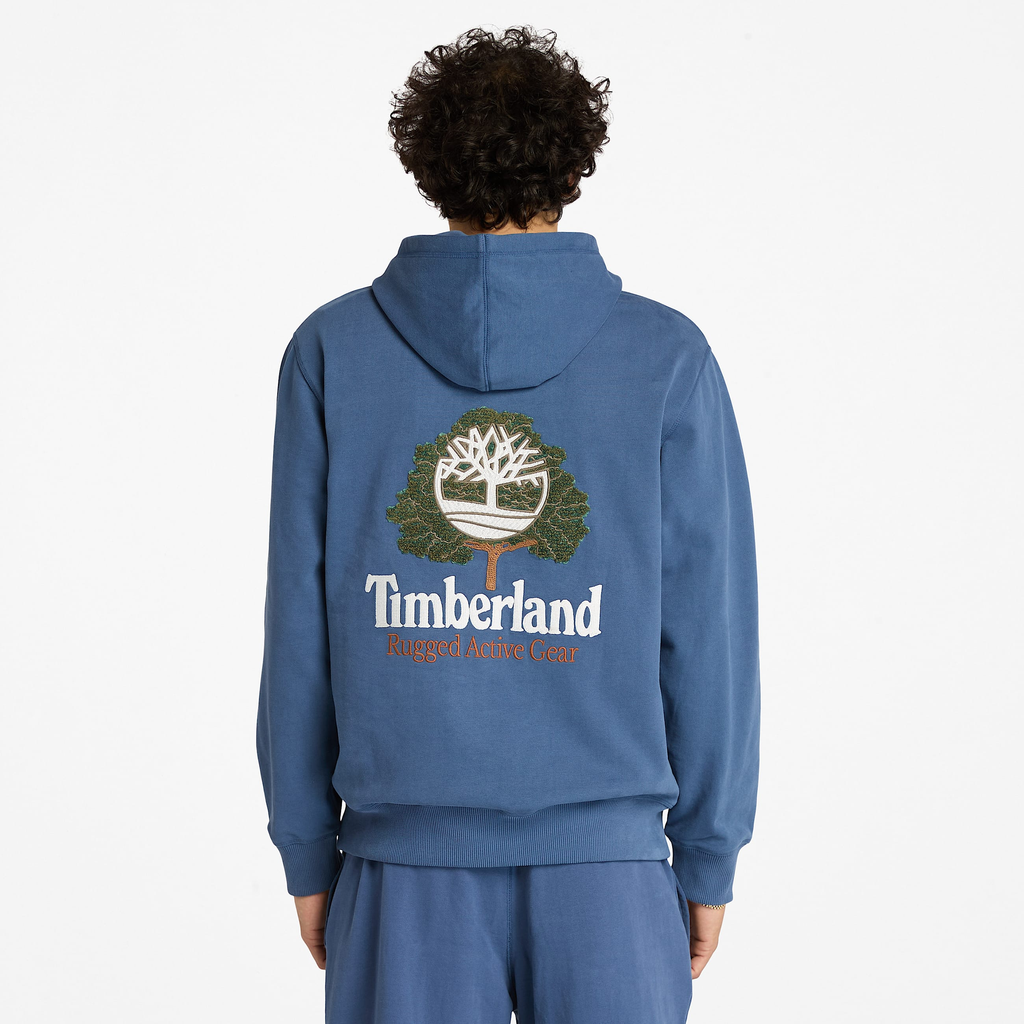 Mens Tree Logo Patch Hoodie - Image 4