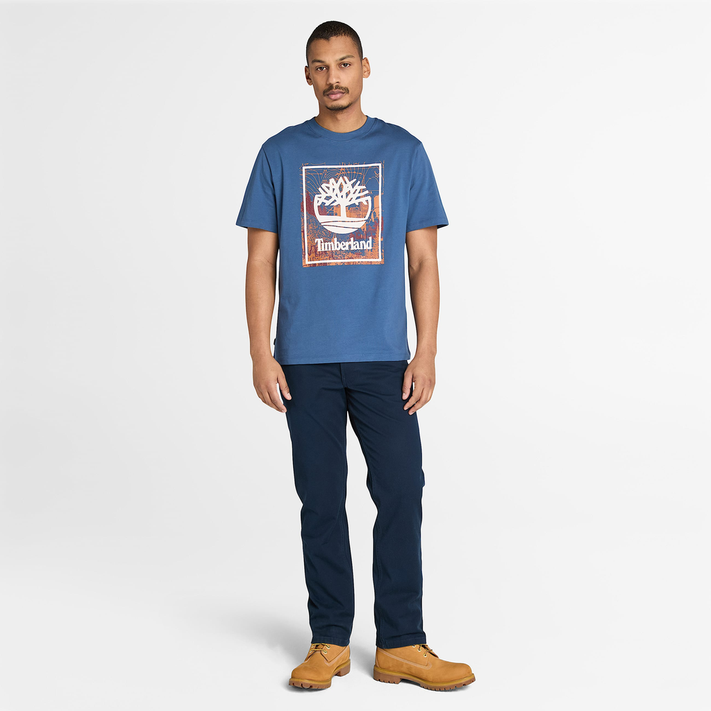 Mens Front Seasonal Stack Logo Graphic T-Shirt - Image 2