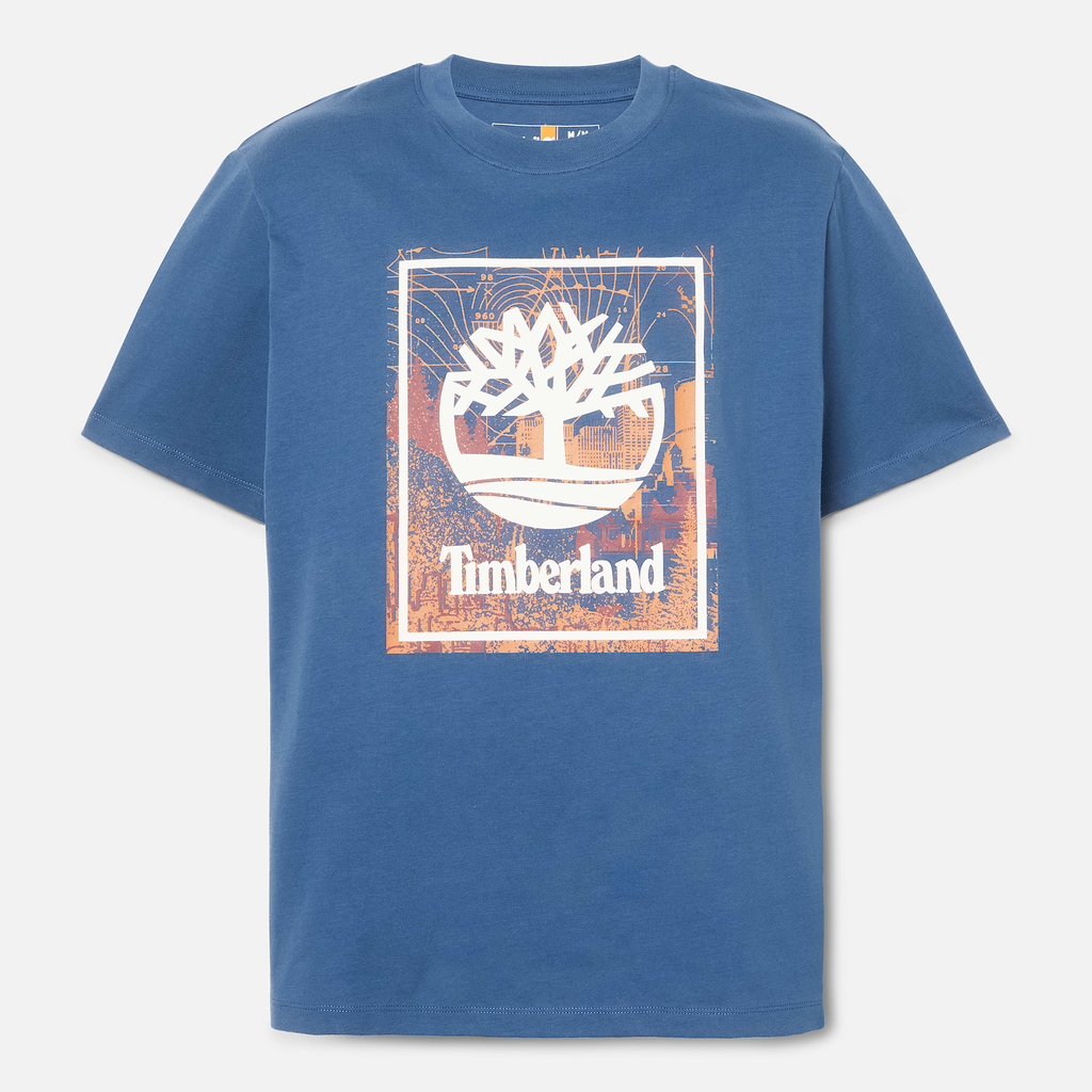Mens Front Seasonal Stack Logo Graphic T-Shirt - Image 5