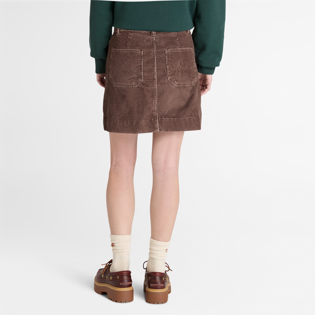 Womens Washed Corduroy Skirt - Image 4