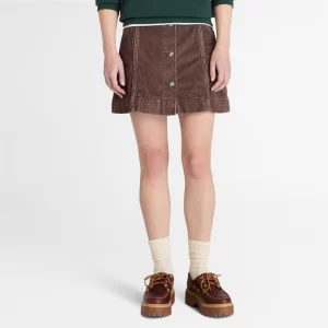 Womens Washed Corduroy Skirt