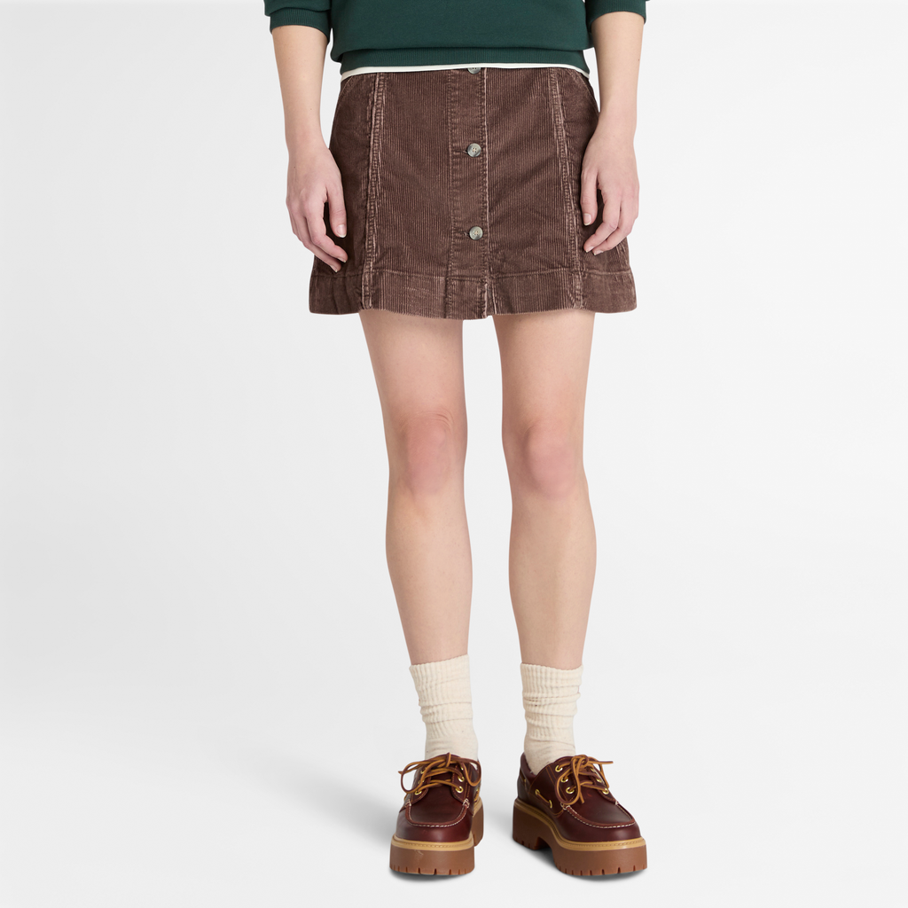 Womens Washed Corduroy Skirt